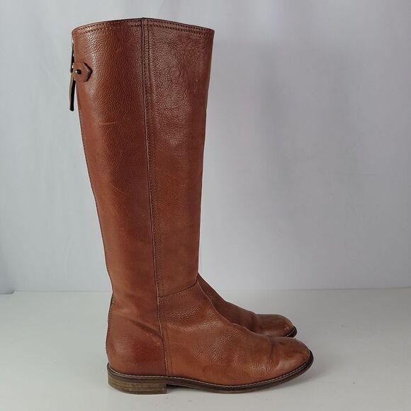 Madewell Sidney Tall Brown Leather Women's Riding Boots - Picture 2 of 15
